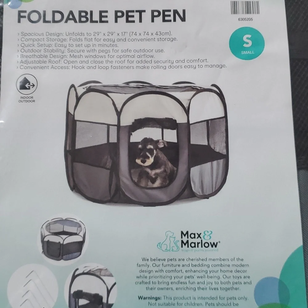 Small pet pen foldable